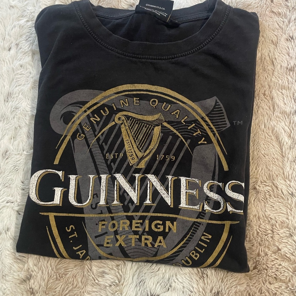 Guinness Black and Gold Long Sleeve Tee